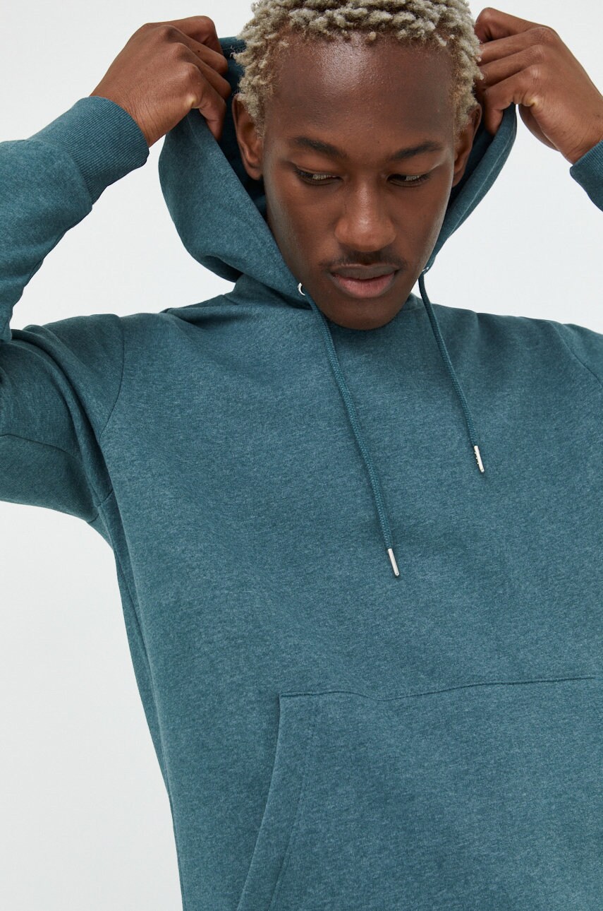 Produkt by jack & jones bluza barbati, culoarea verde, cu glugă, neted