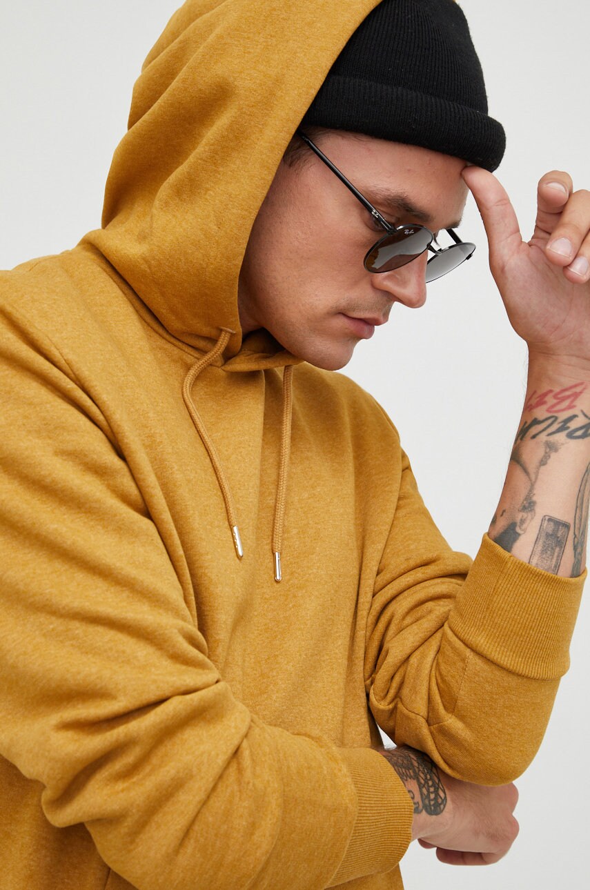 

Суичър Produkt by Jack & Jones в жълто с изчистен дизайн, Жълт