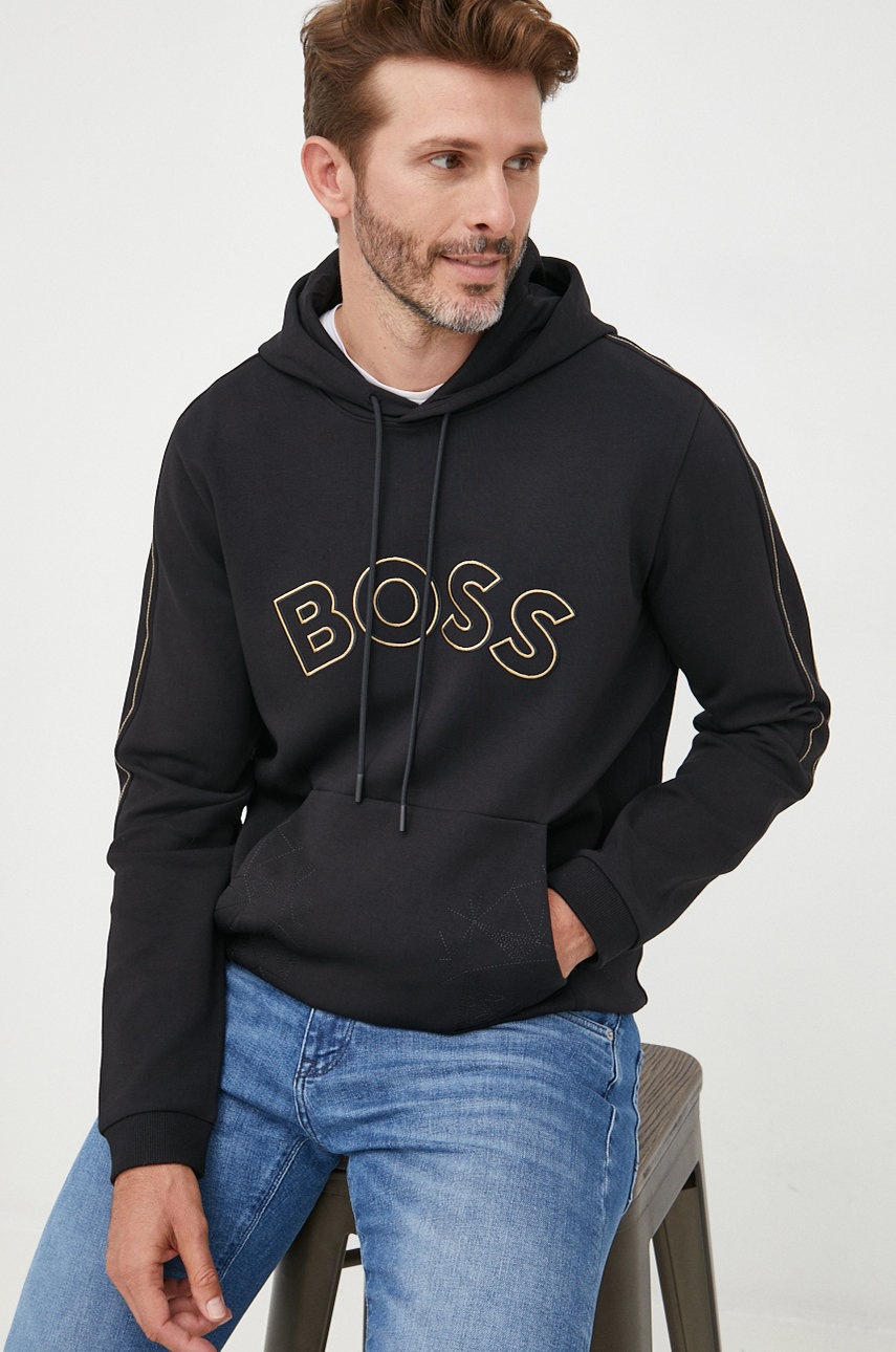 

Суичър BOSS Boss Athleisure в черно с апликация, Черен
