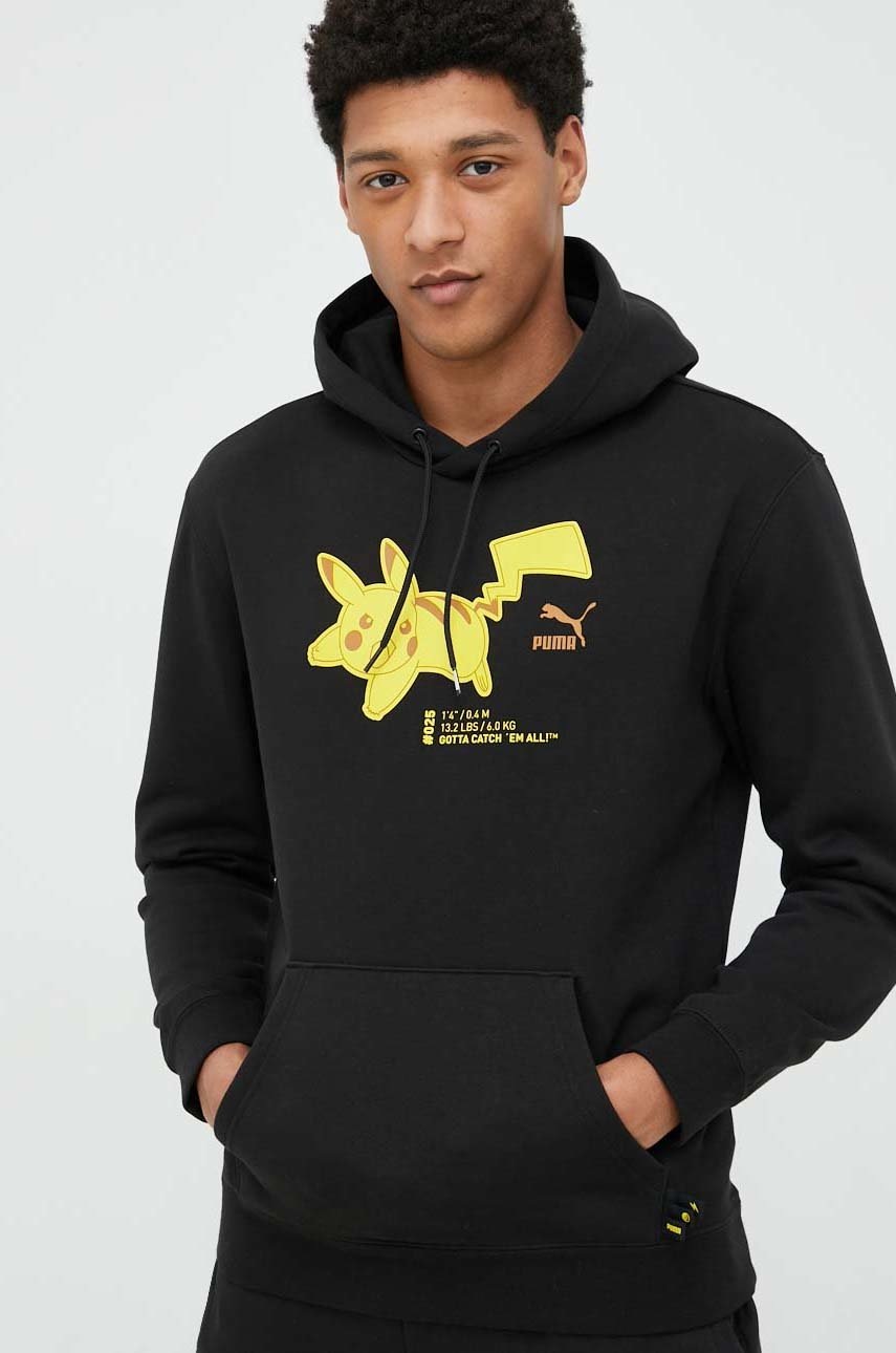 

Кофта Puma X POKEMON мужская цвет чёрный с капюшоном с принтом