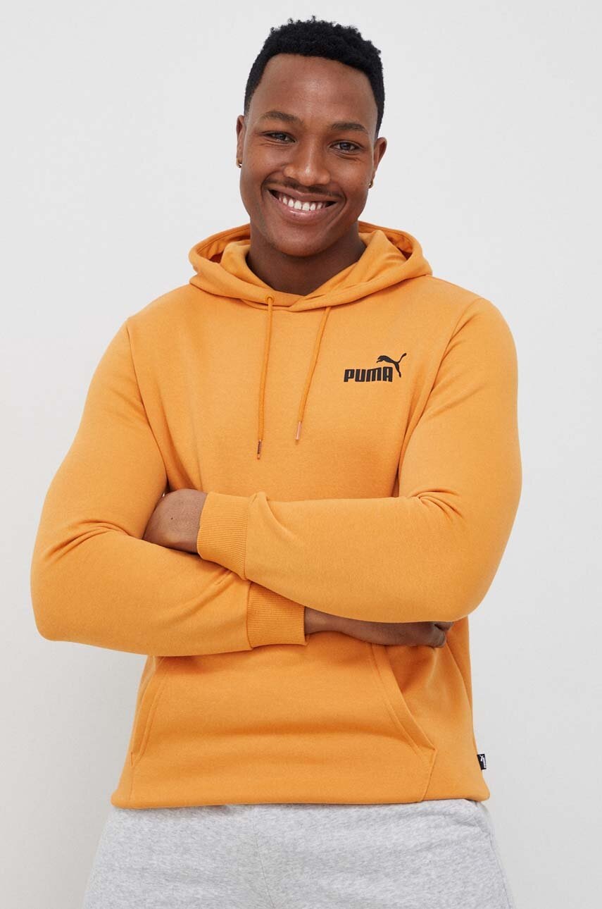 

Суичър Puma в жълто с качулка с изчистен дизайн, Оранжев