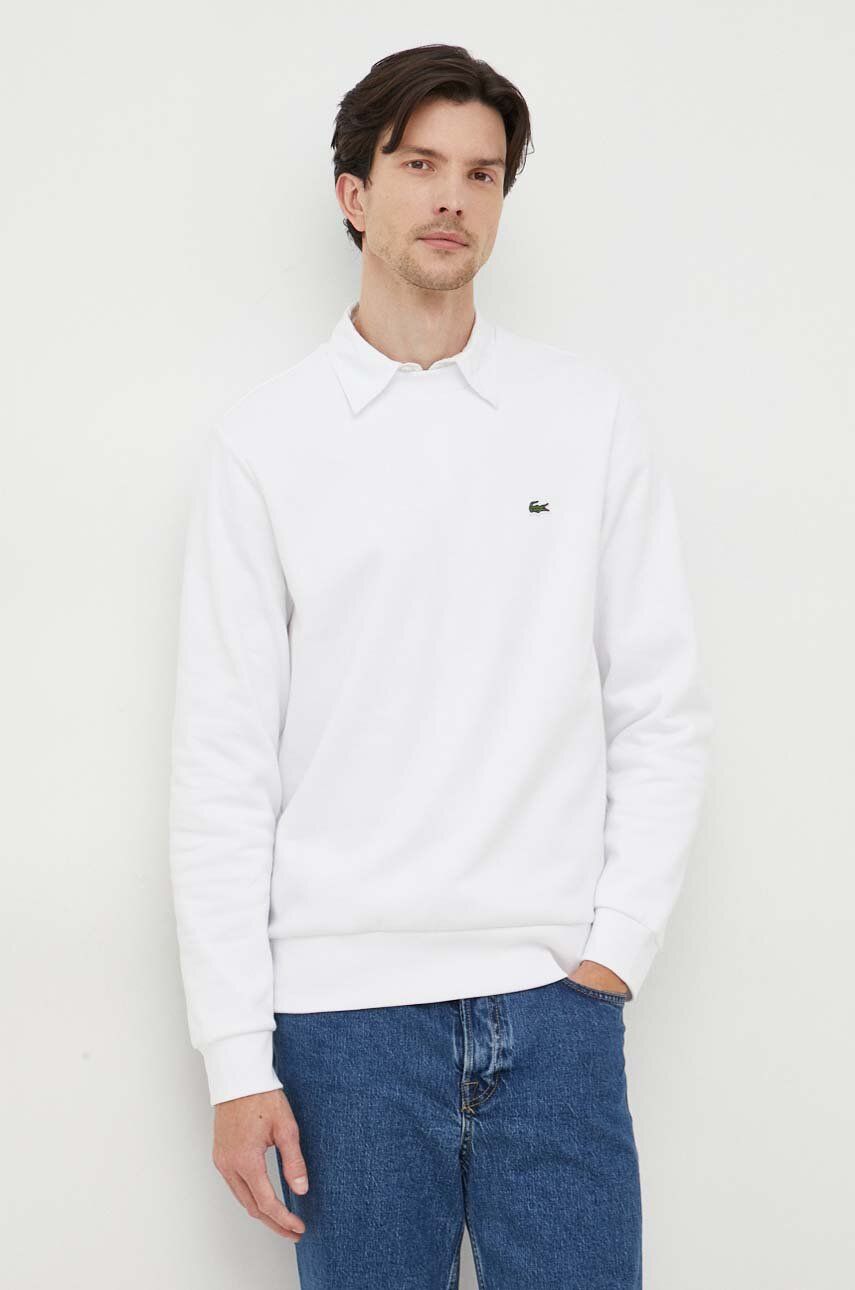 Lacoste bluză bărbați, culoarea alb, uni SH9608-132