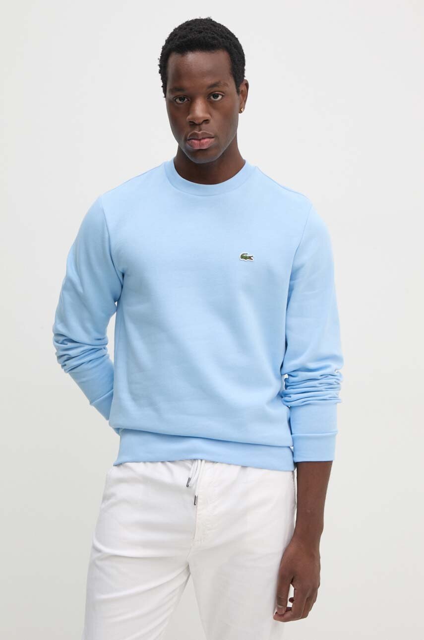 

Суичър Lacoste в синьо с изчистен дизайн, Син