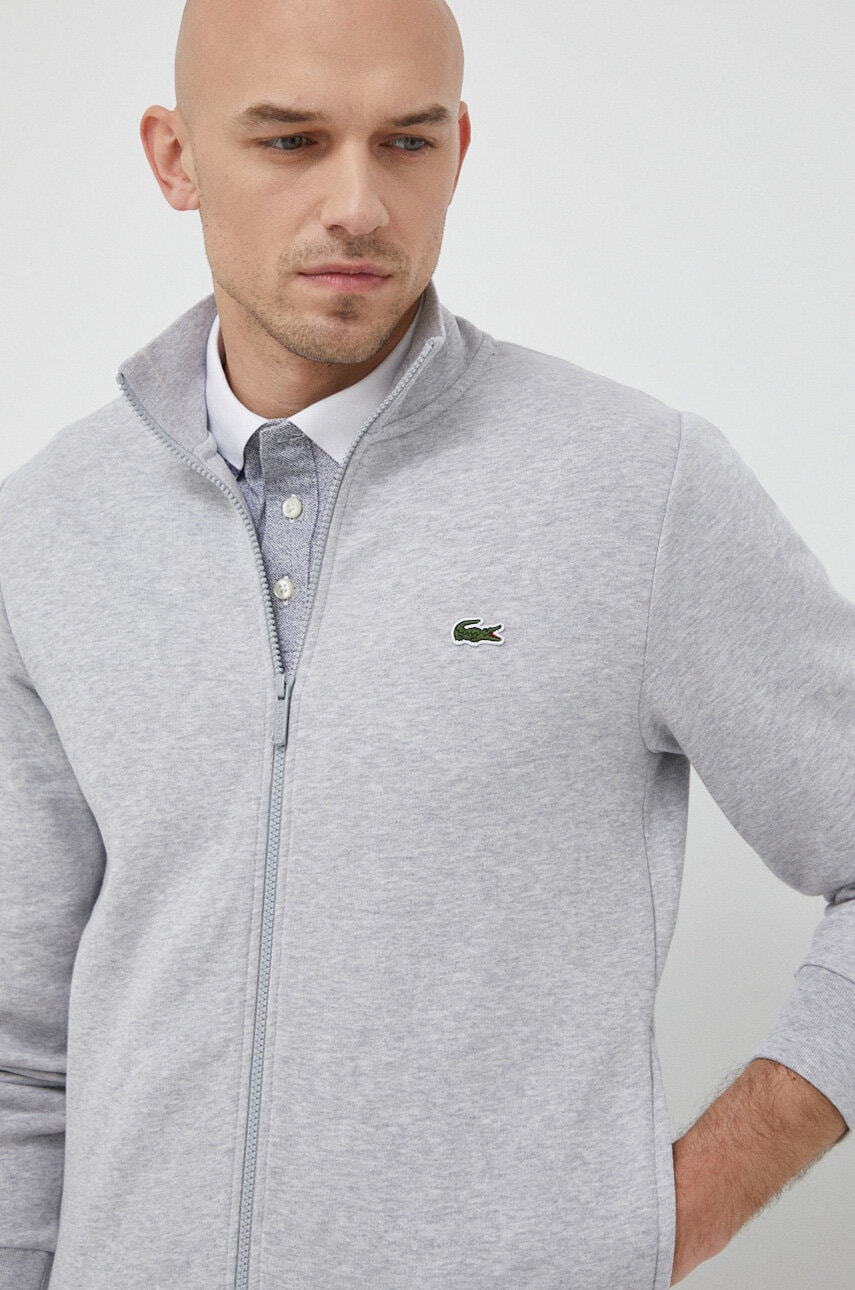 Lacoste bluză bărbați, culoarea gri, uni SH9622-031