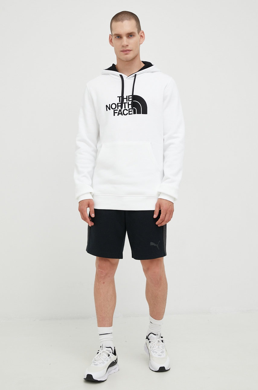 

Хлопковая кофта The North Face мужская цвет белый с принтом