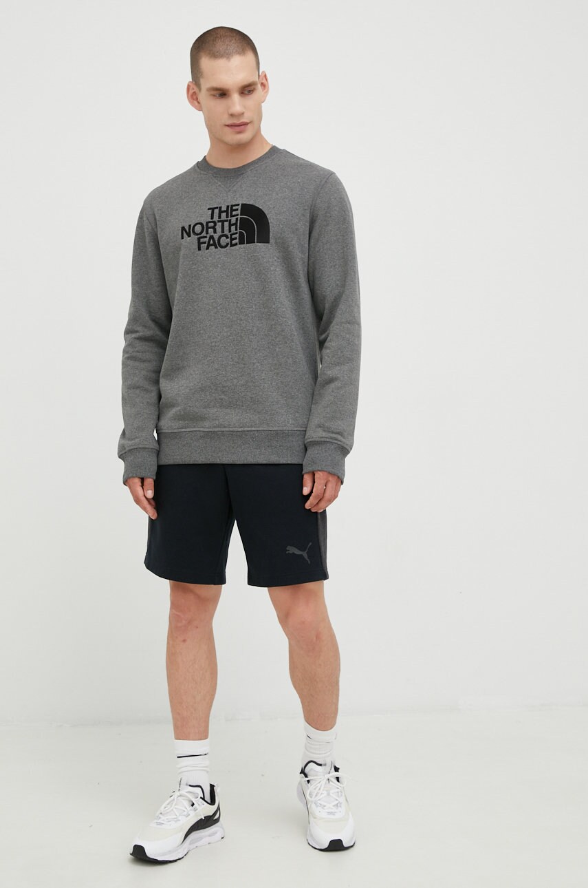 

Кофта The North Face мужская цвет серый с аппликацией