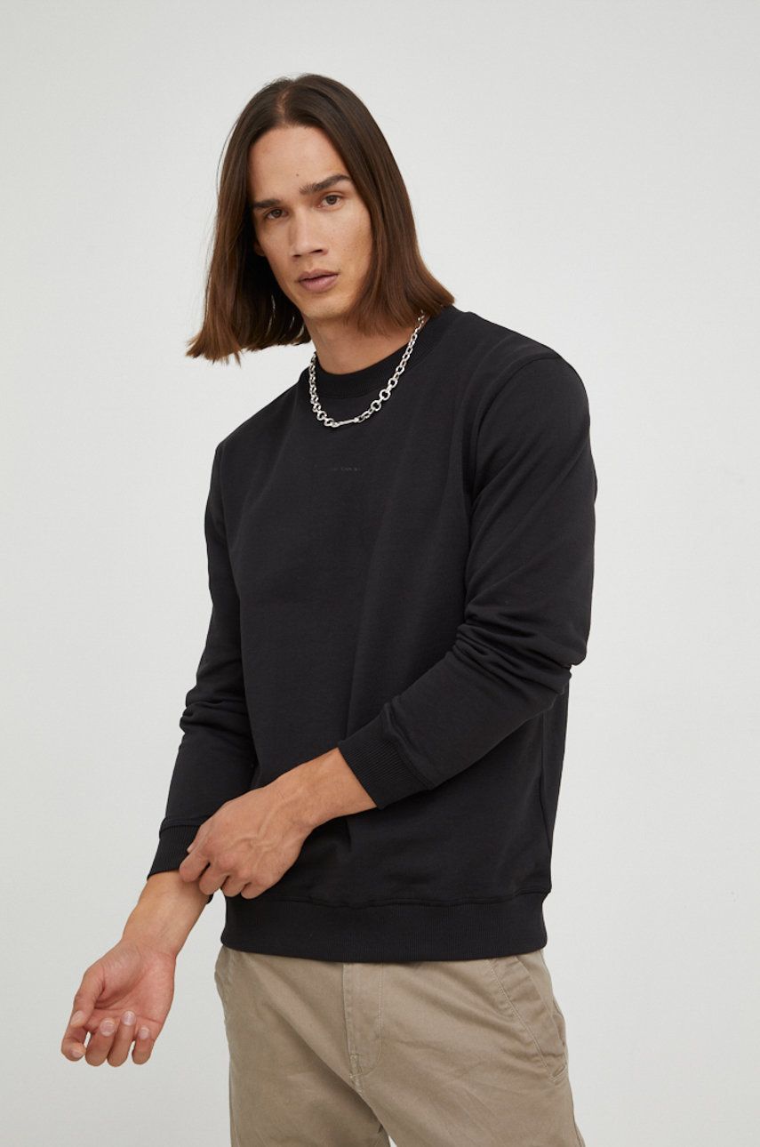 Bruuns Bazaar bluza barbati, culoarea negru, melanj answear.ro imagine noua