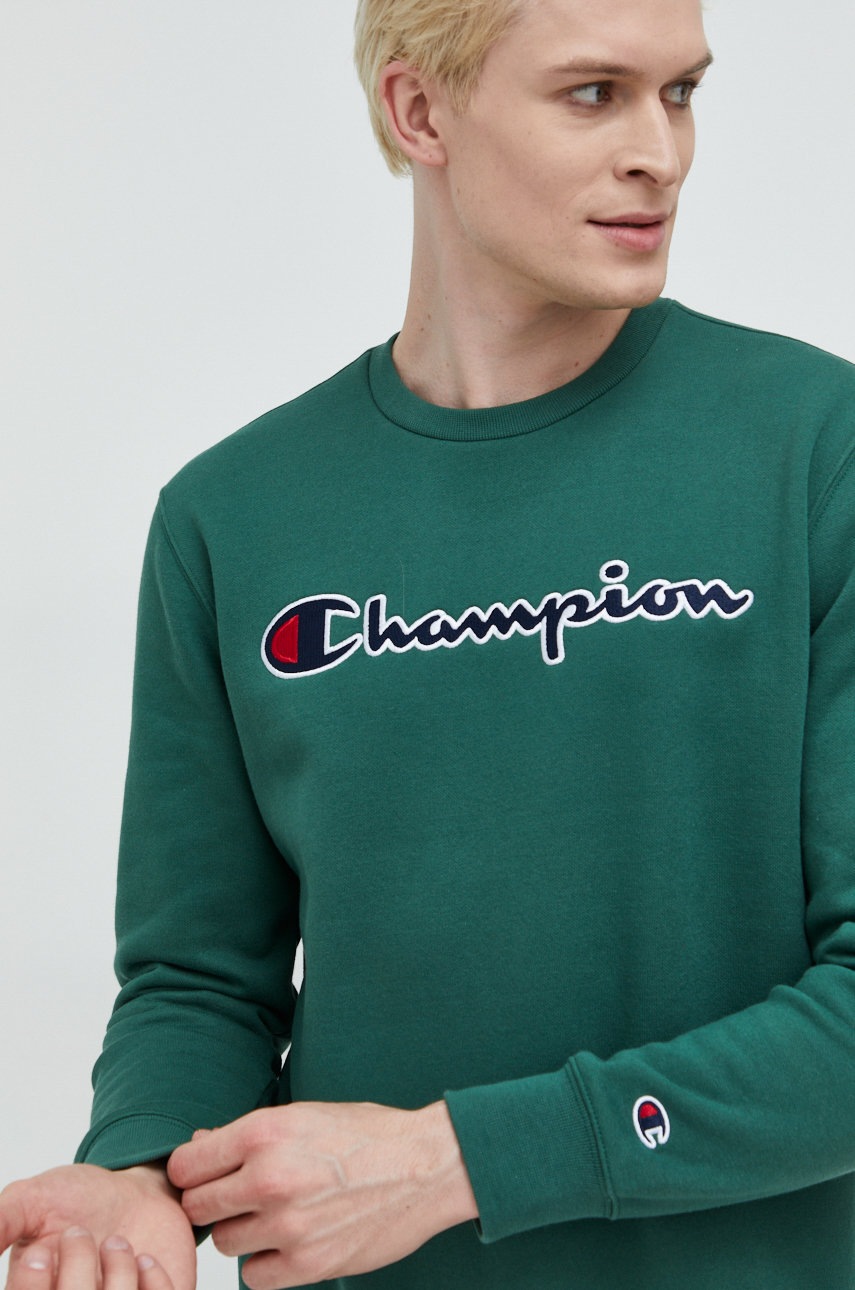 

Суичър Champion в зелено с апликация, Зелен