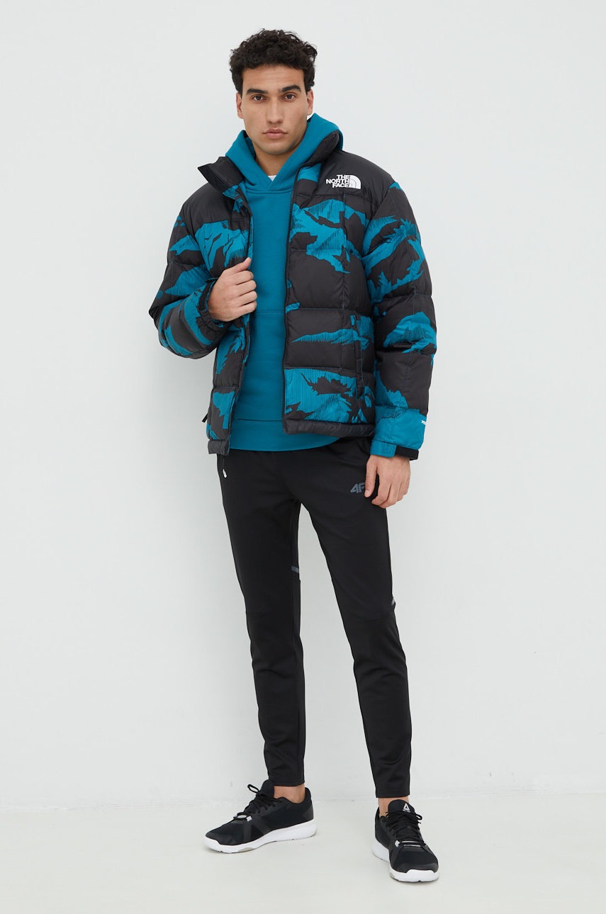 

Бавовняна кофта The North Face чоловіча колір зелений з принтом