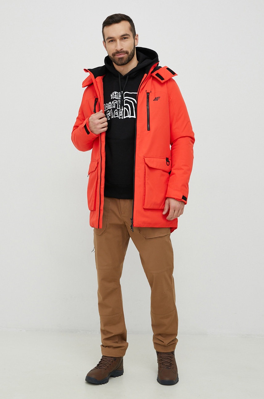 

Кофта The North Face чоловіча колір чорний з капюшоном візерунок