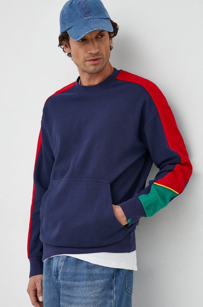 United colors of benetton bluza barbati, culoarea albastru marin, modelator