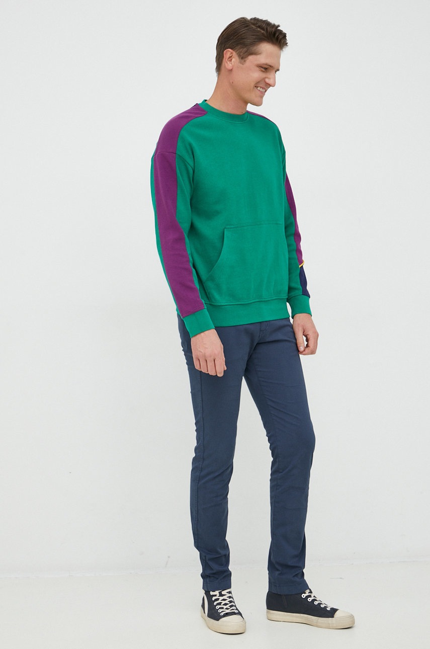 

Кофта United Colors of Benetton мужская цвет зелёный узор