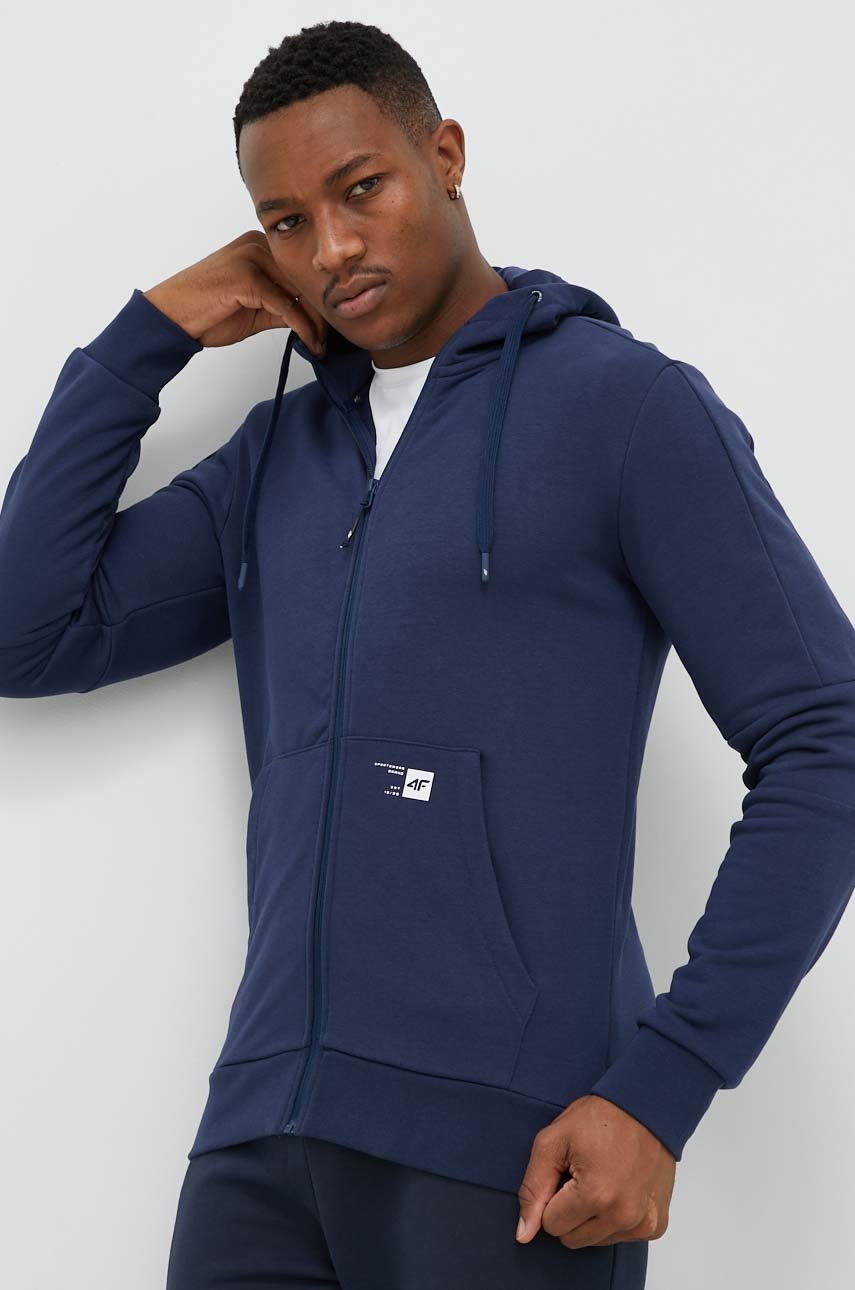 

Суичър 4F в тъмносиньо с качулка с изчистен дизайн, Тъмносин