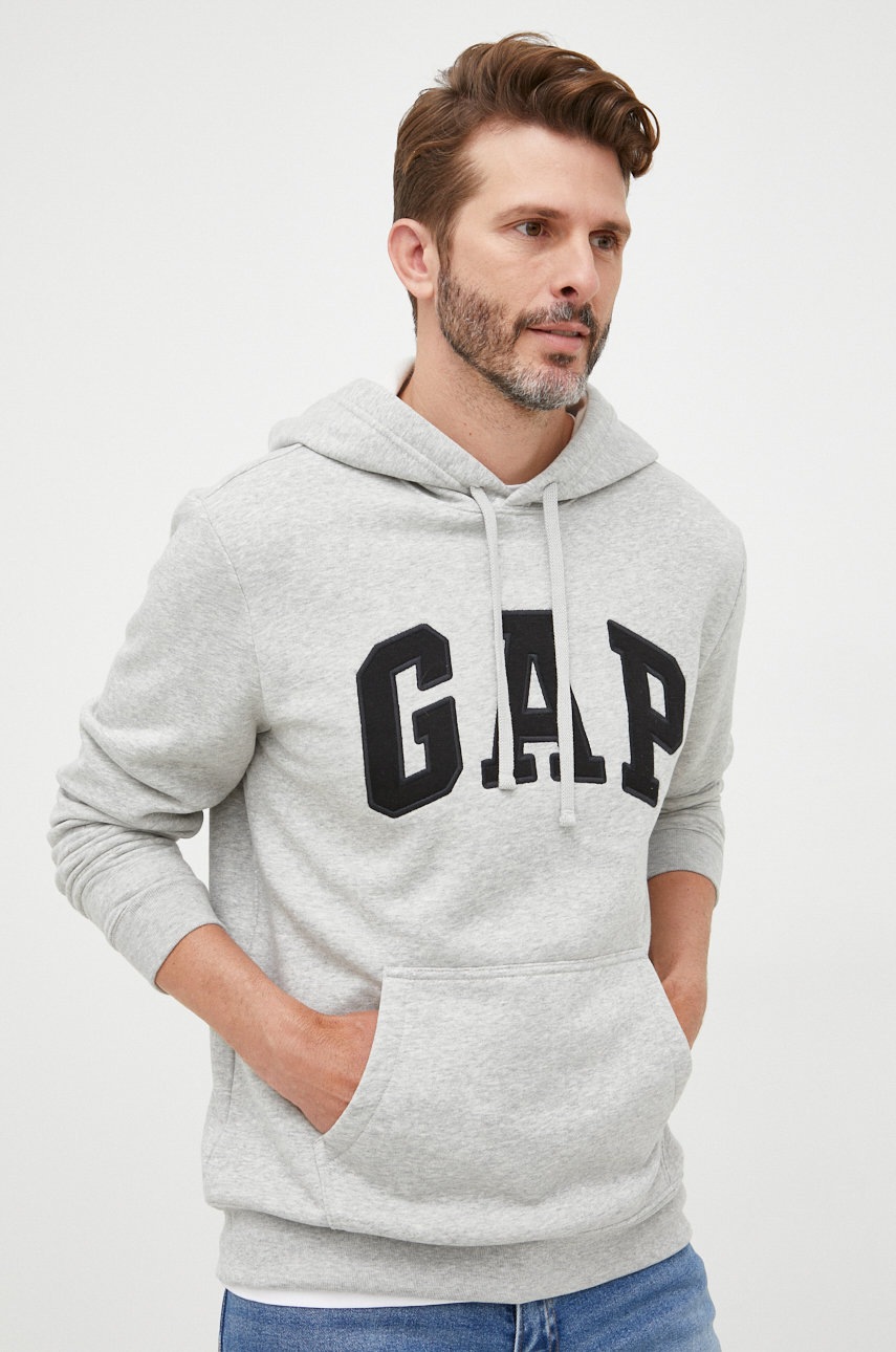 

Суичър GAP в сиво с апликация, Сив