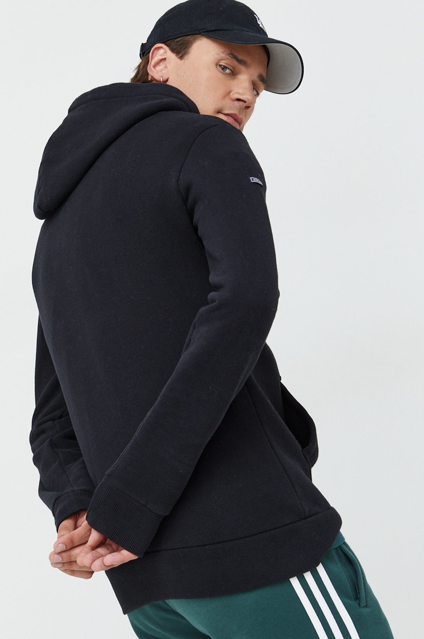 

Кофта Superdry мужская цвет чёрный с капюшоном с принтом