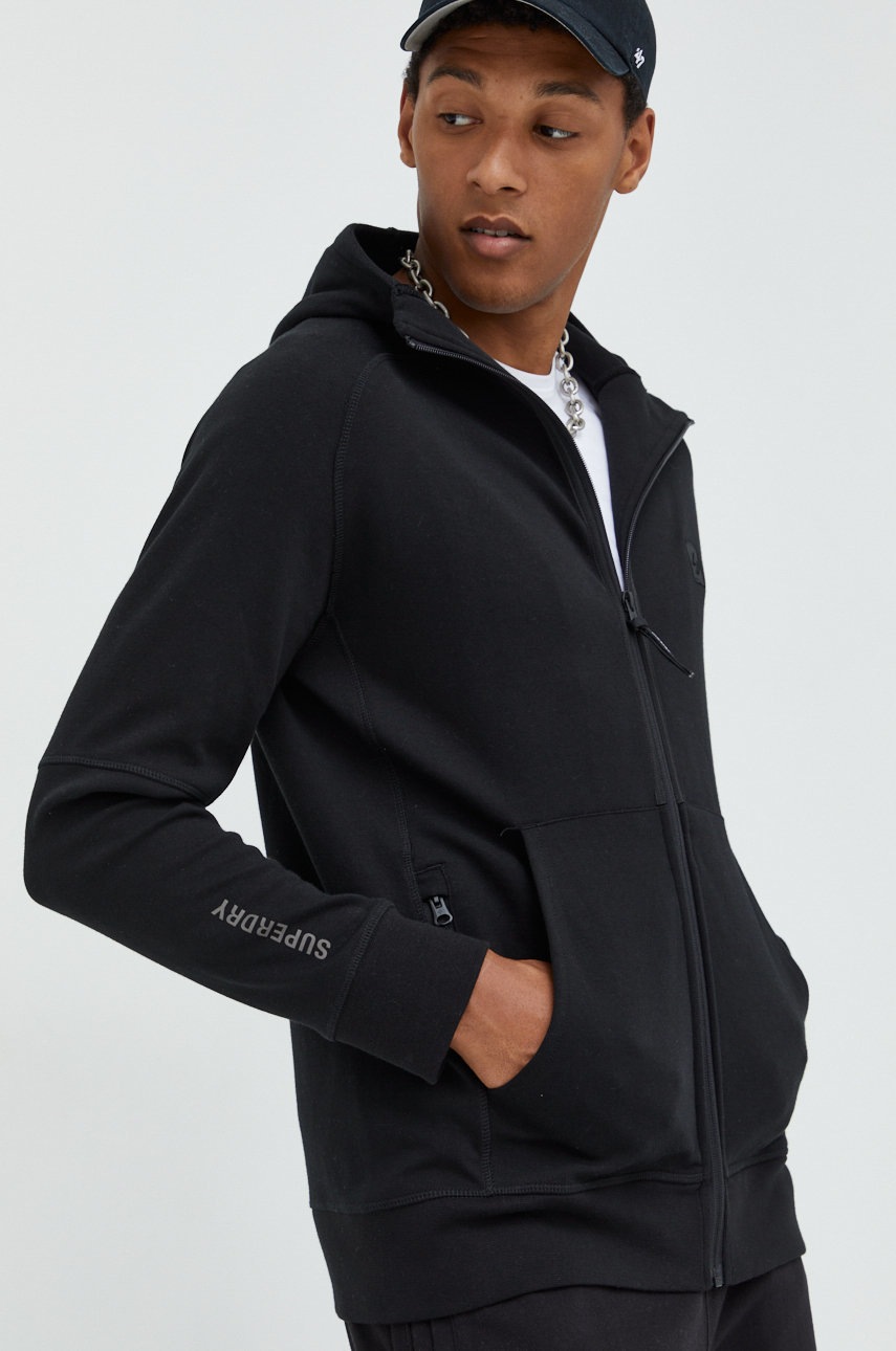 

Суичър Superdry в черно с изчистен дизайн, Черен