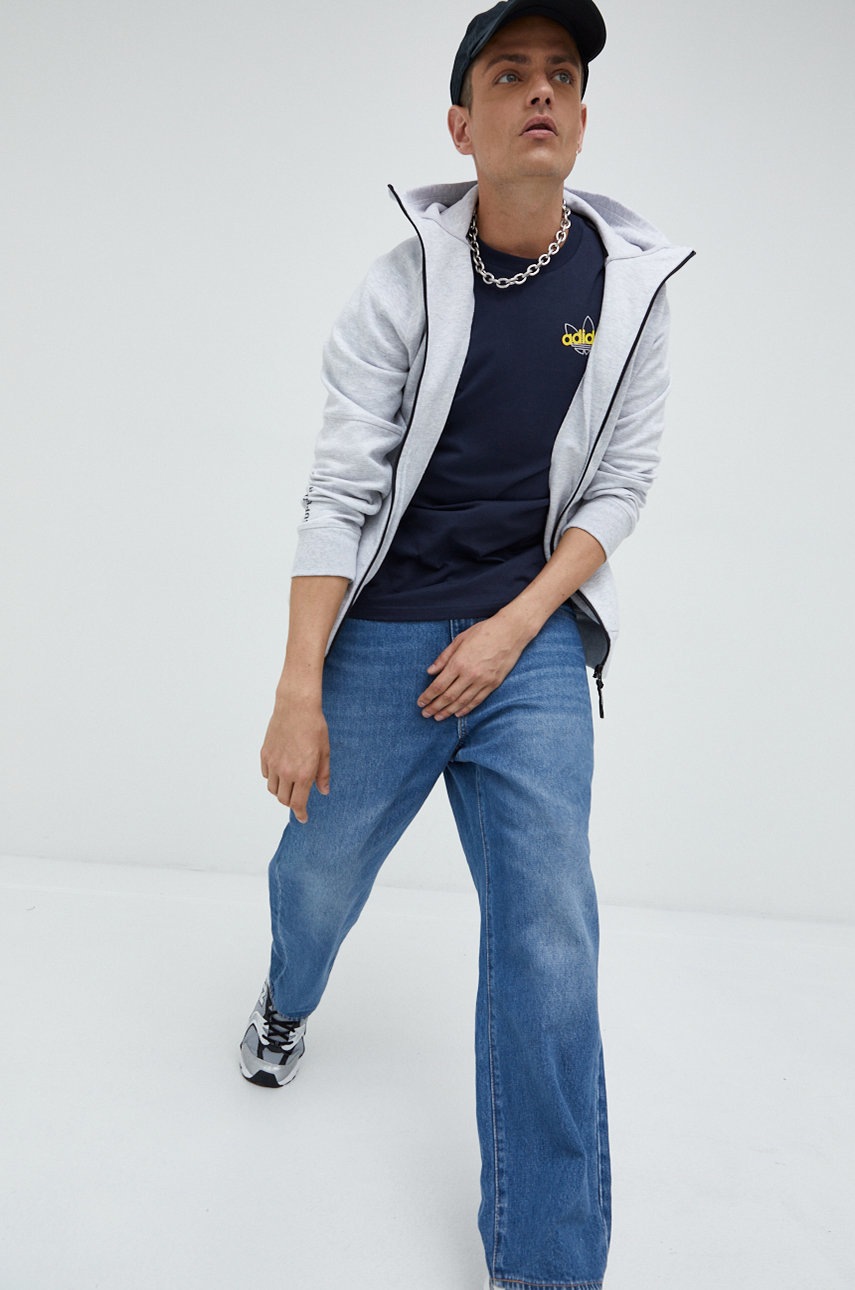 

Кофта Superdry мужская цвет серый меланж