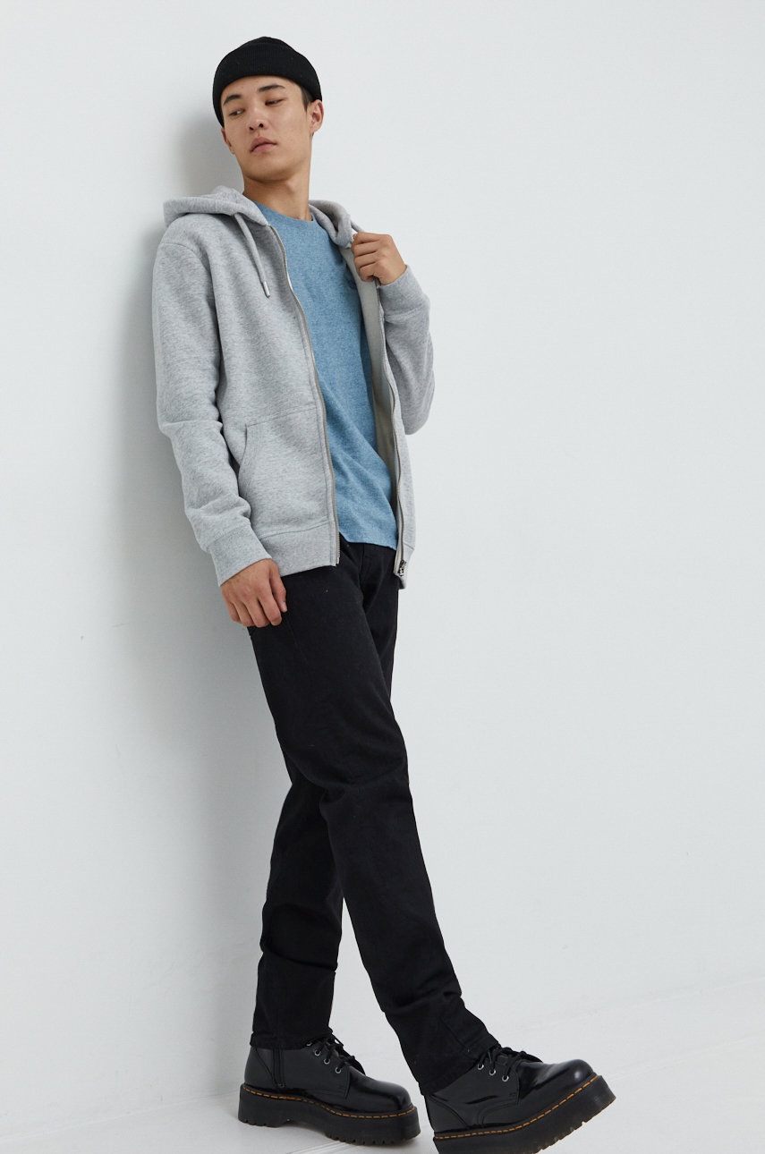 

Кофта Superdry чоловіча колір сірий меланж