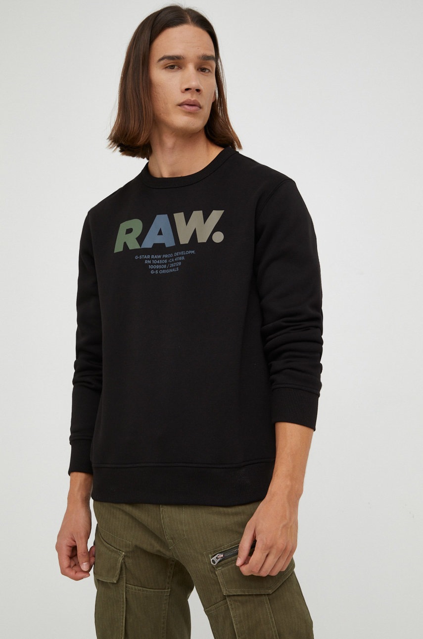 

Кофта G-Star Raw чоловіча колір чорний з принтом