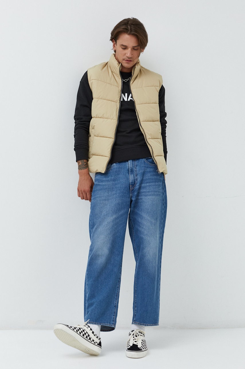 Jack & jones hanorac de bumbac jorclean barbati, culoarea negru, cu imprimeu