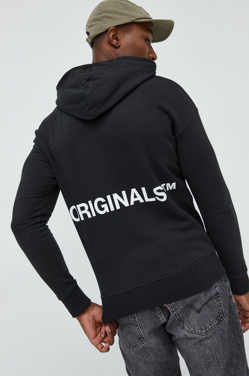 Jack & jones bluza jorclean barbati, culoarea negru, cu imprimeu