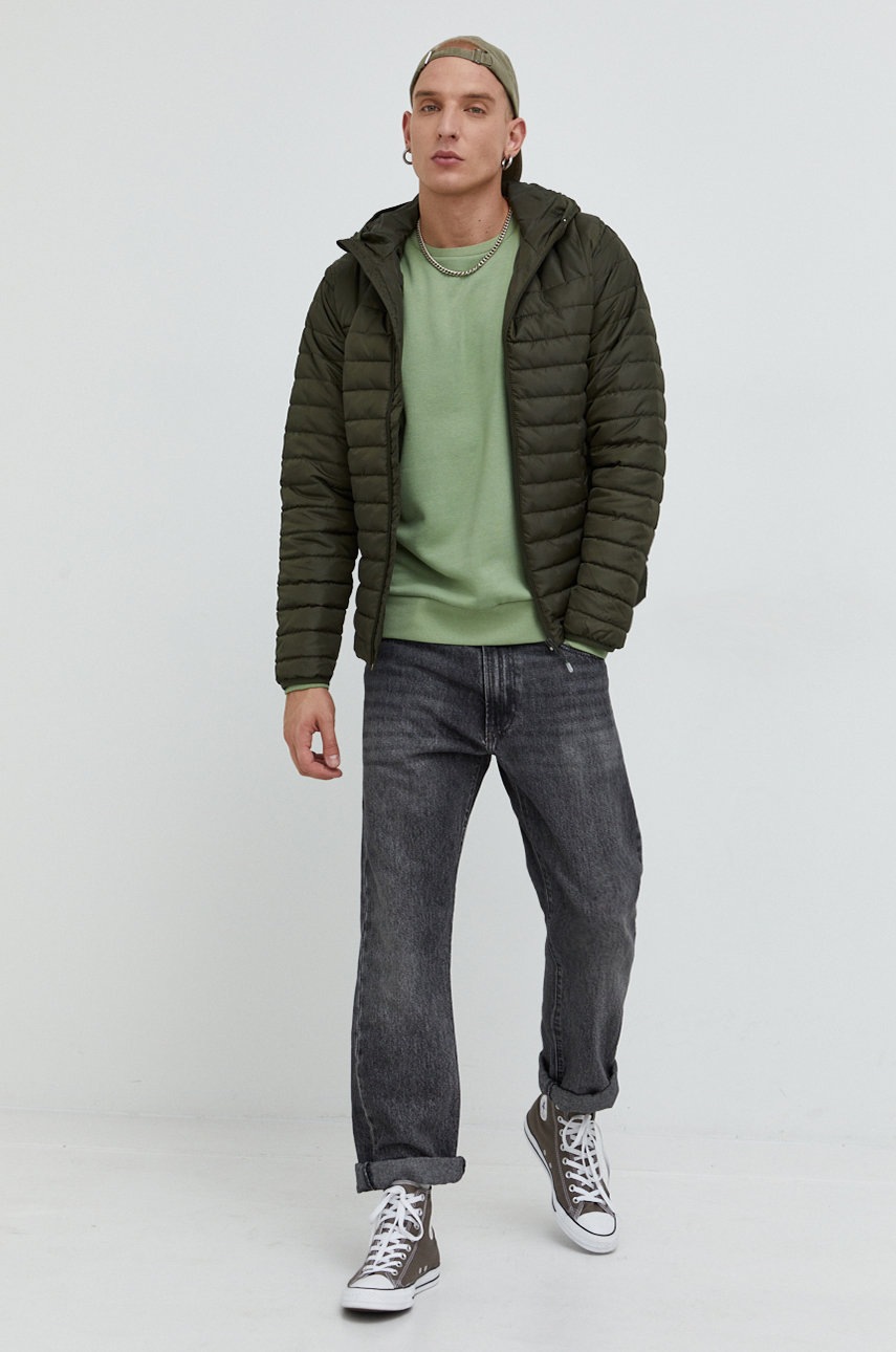 

Кофта Jack & Jones Jcodes мужская цвет зелёный с принтом