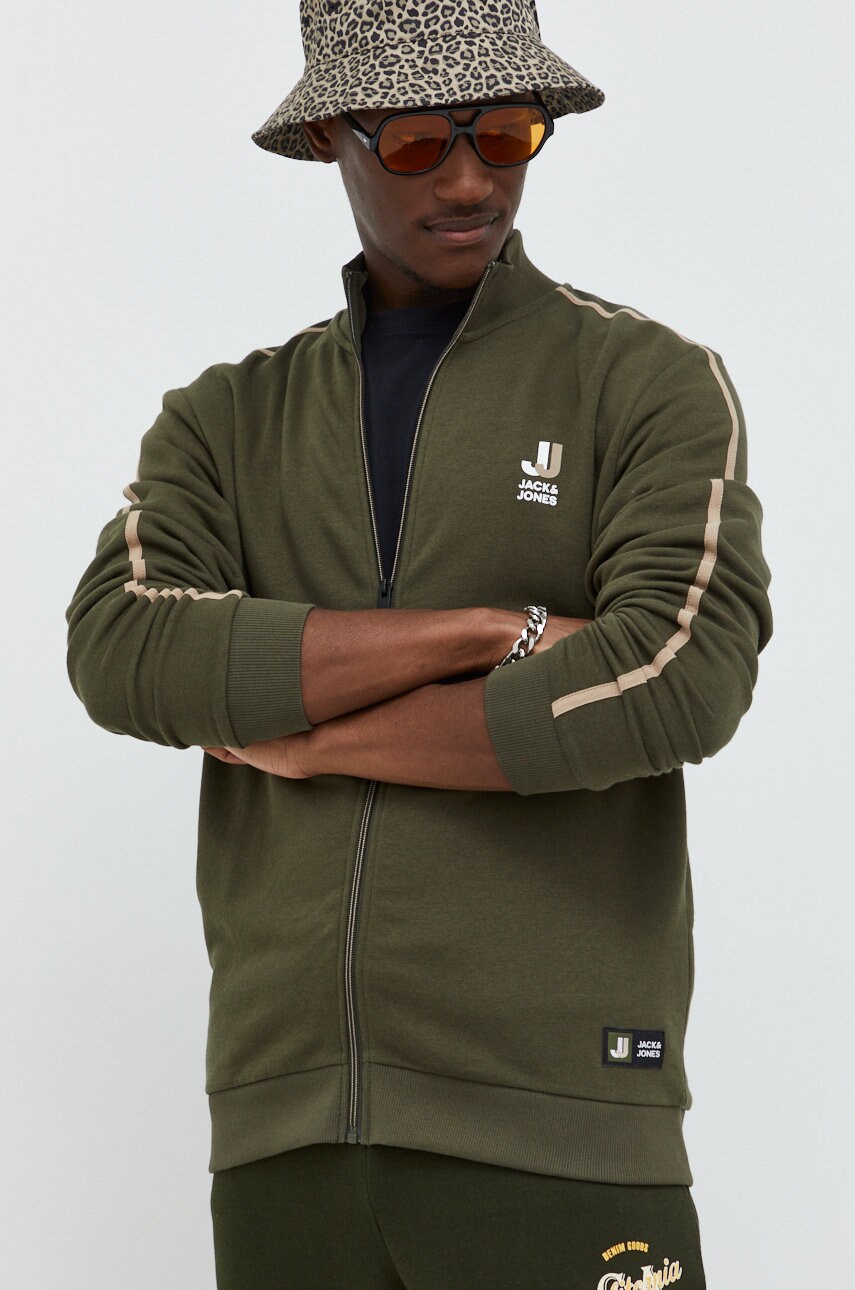 

Суичър Jack & Jones Jcologan в зелено с апликация, Зелен