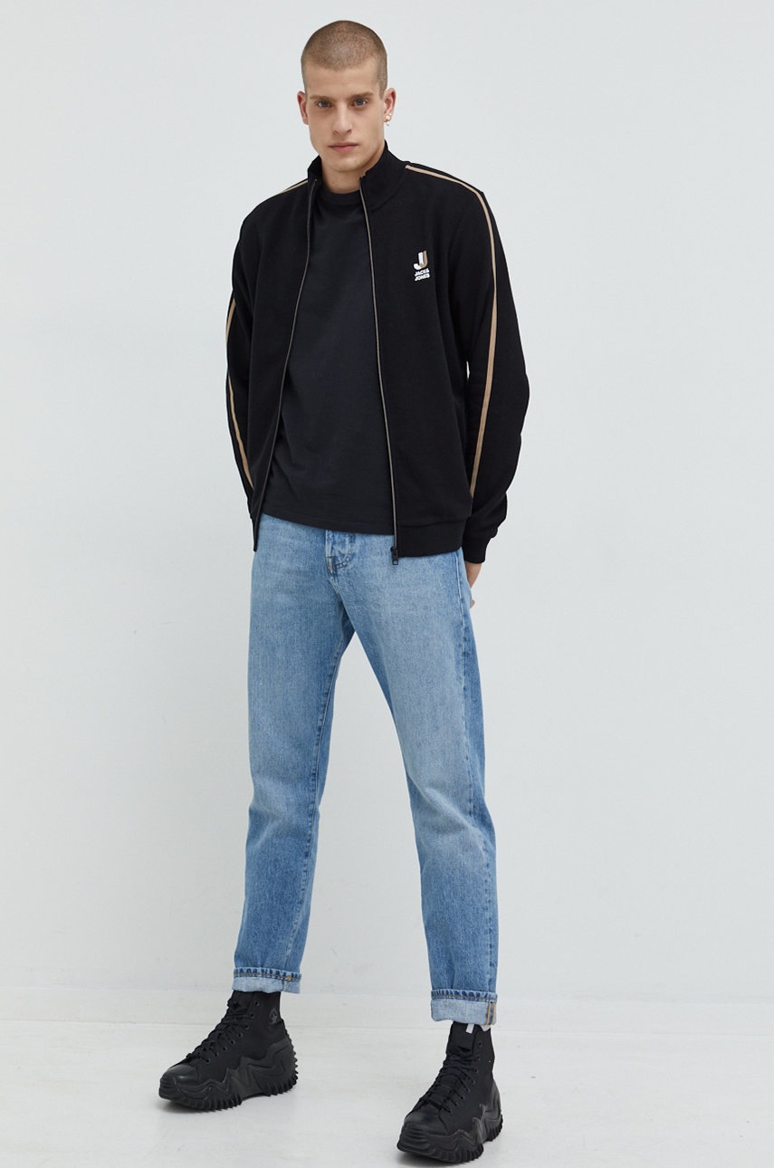 

Кофта Jack & Jones Jcologan мужская цвет чёрный с аппликацией