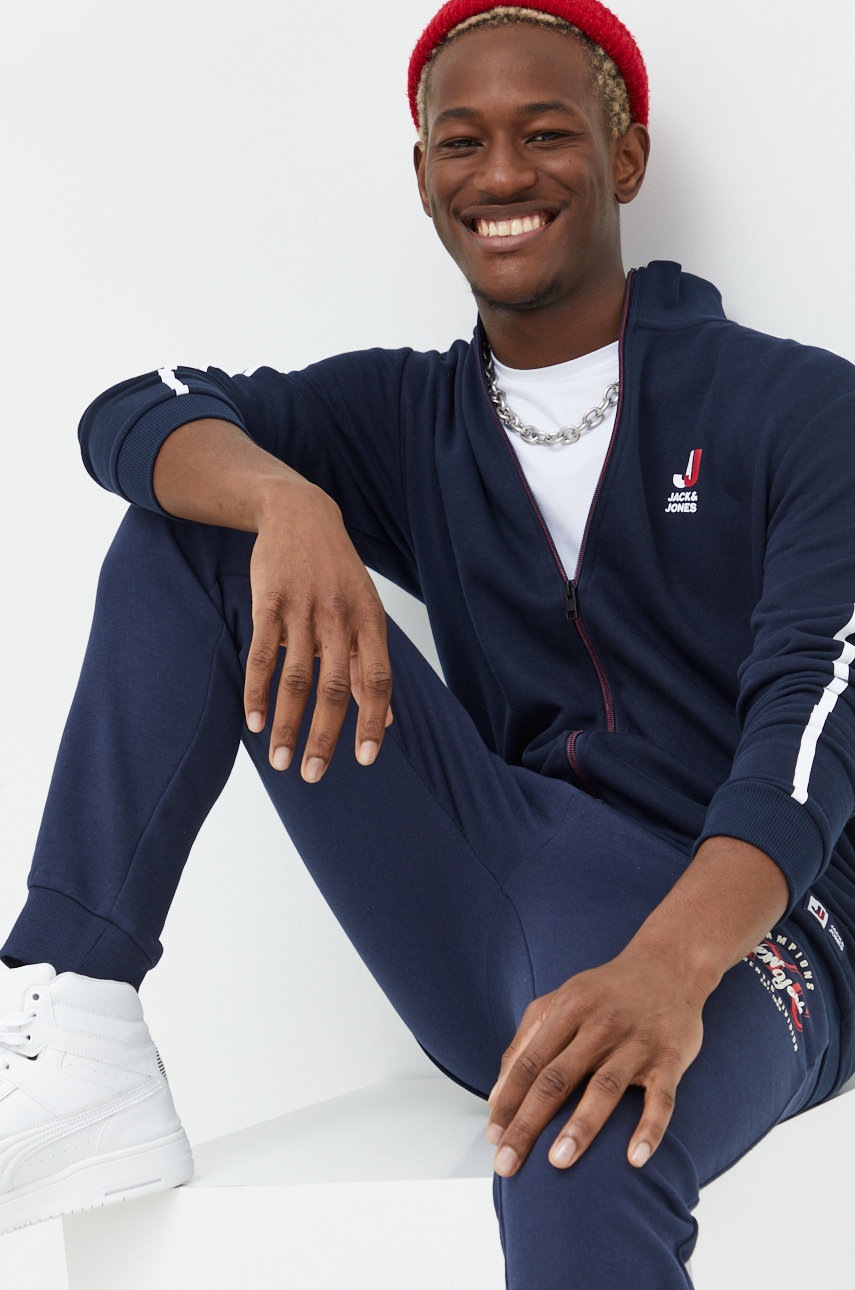 

Кофта Jack & Jones Jcologan чоловіча колір синій з аплікацією