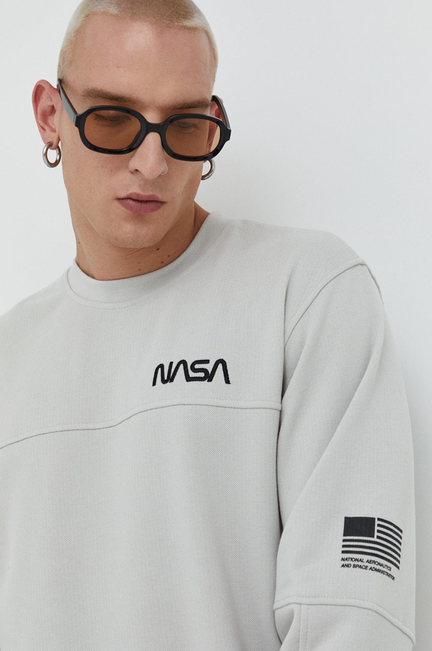 Jack & jones bluza jconasa barbati, culoarea gri, cu imprimeu