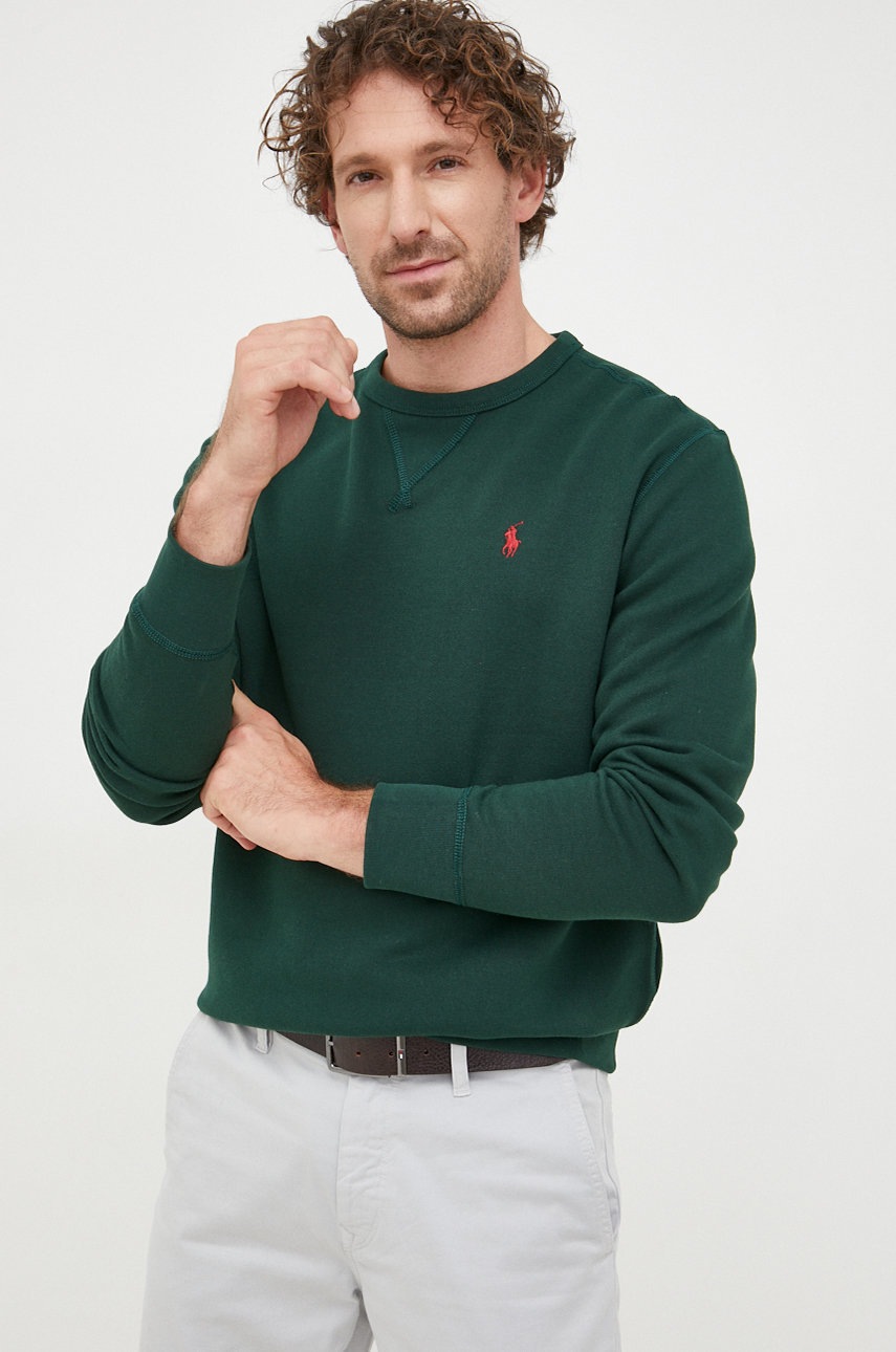 

Суичър Polo Ralph Lauren в зелено с изчистен дизайн, Зелен