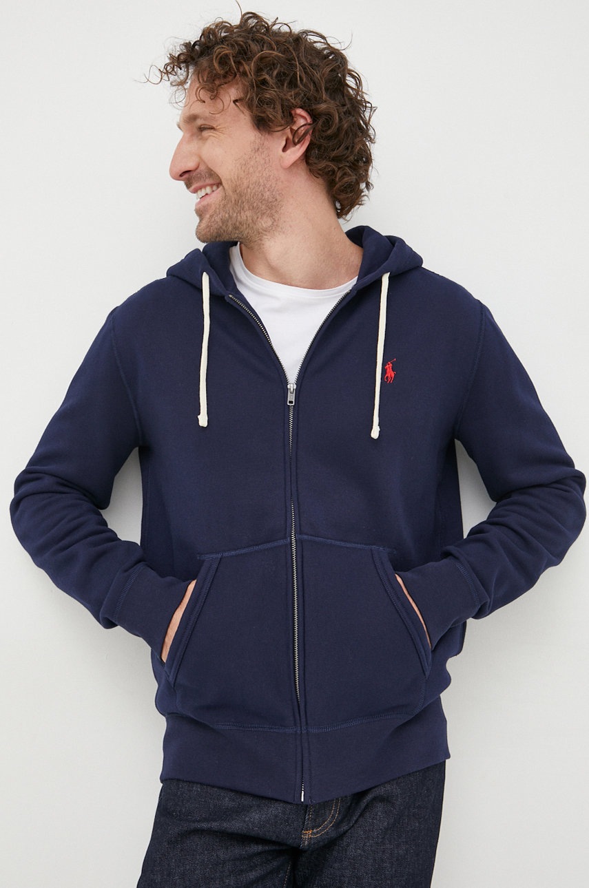 

Суичър Polo Ralph Lauren в тъмносиньо с качулка с изчистен дизайн, Тъмносин
