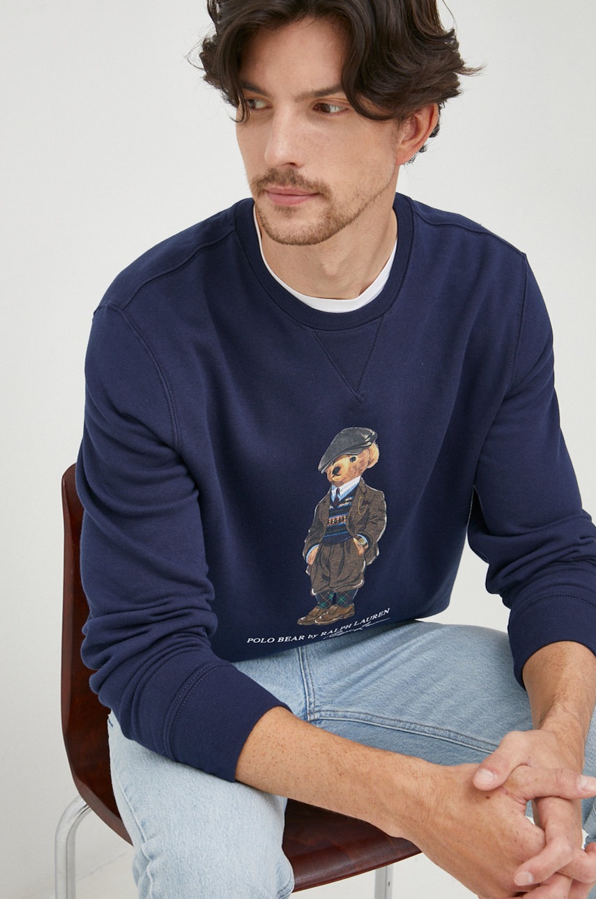 

Суичър Polo Ralph Lauren в тъмносиньо с принт, Тъмносин