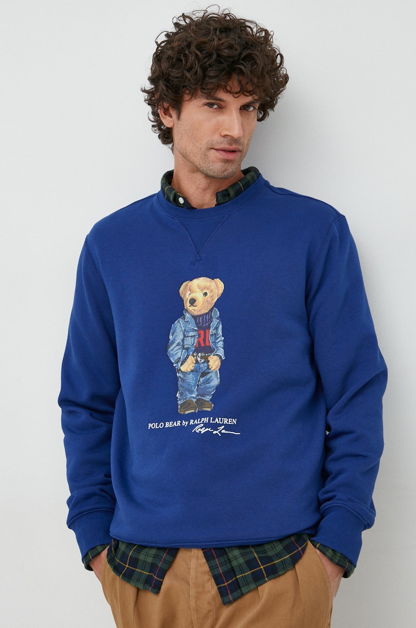

Суичър Polo Ralph Lauren в тъмносиньо с принт, Тъмносин