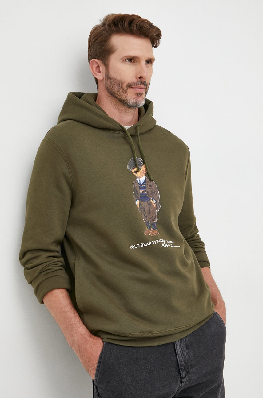 

Суичър Polo Ralph Lauren в зелено с принт, Зелен