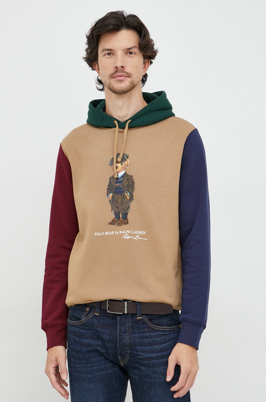 

Суичър Polo Ralph Lauren с качулка с принт, Многоцветен