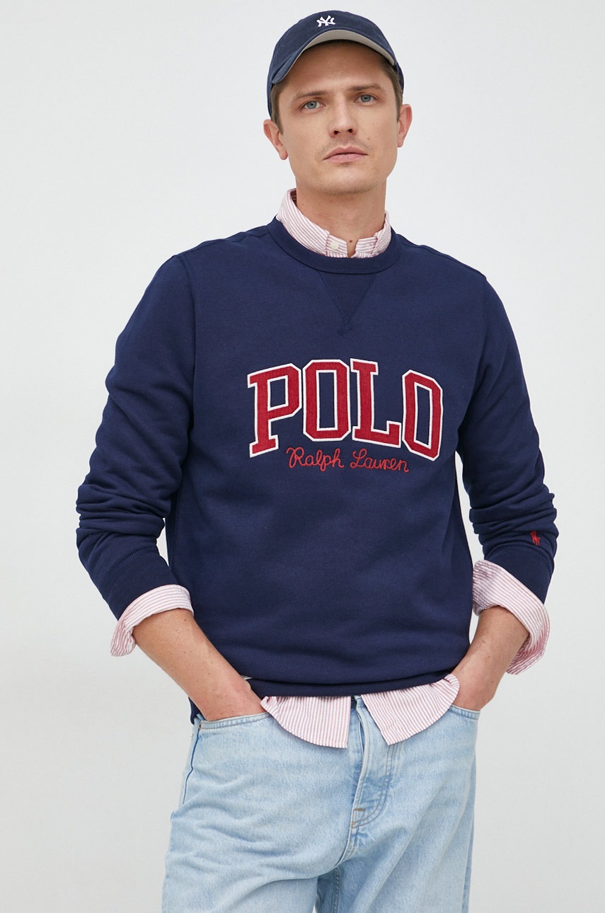 

Суичър Polo Ralph Lauren в тъмносиньо с апликация, Тъмносин