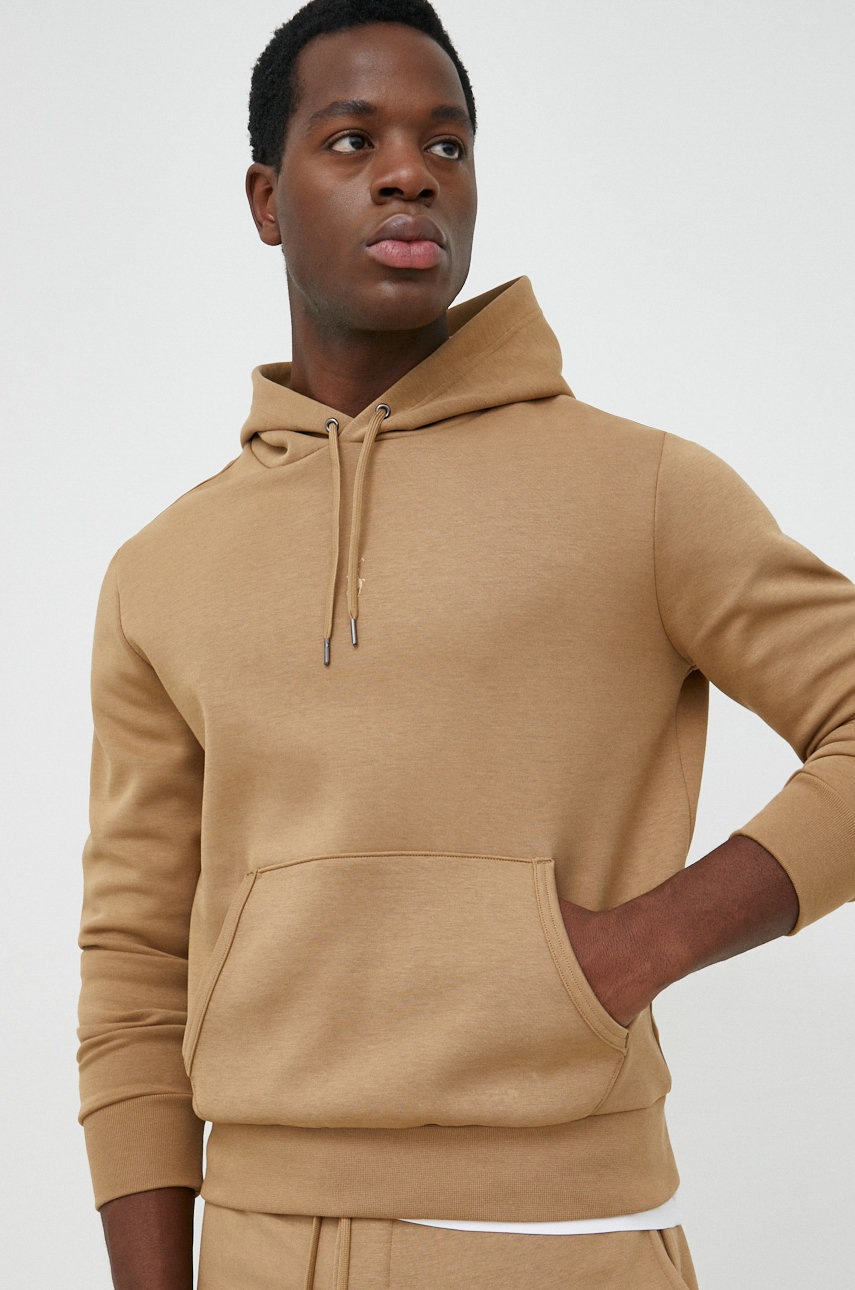 

Суичър Polo Ralph Lauren в кафяво с качулка с изчистен дизайн, Кафяв