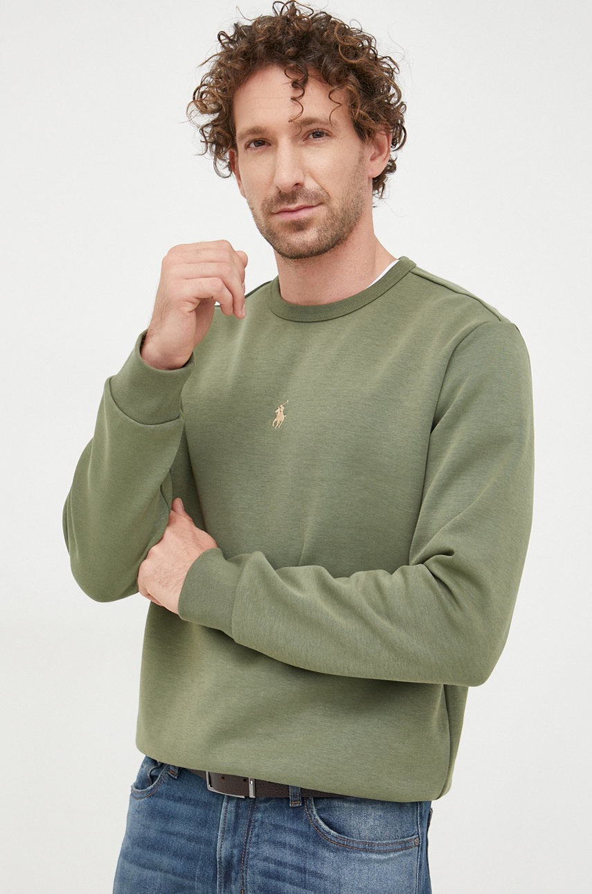 

Суичър Polo Ralph Lauren в зелено с изчистен дизайн, Зелен