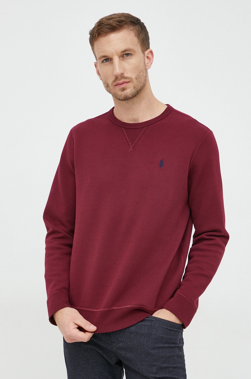 

Суичър Polo Ralph Lauren в бордо с изчистен дизайн