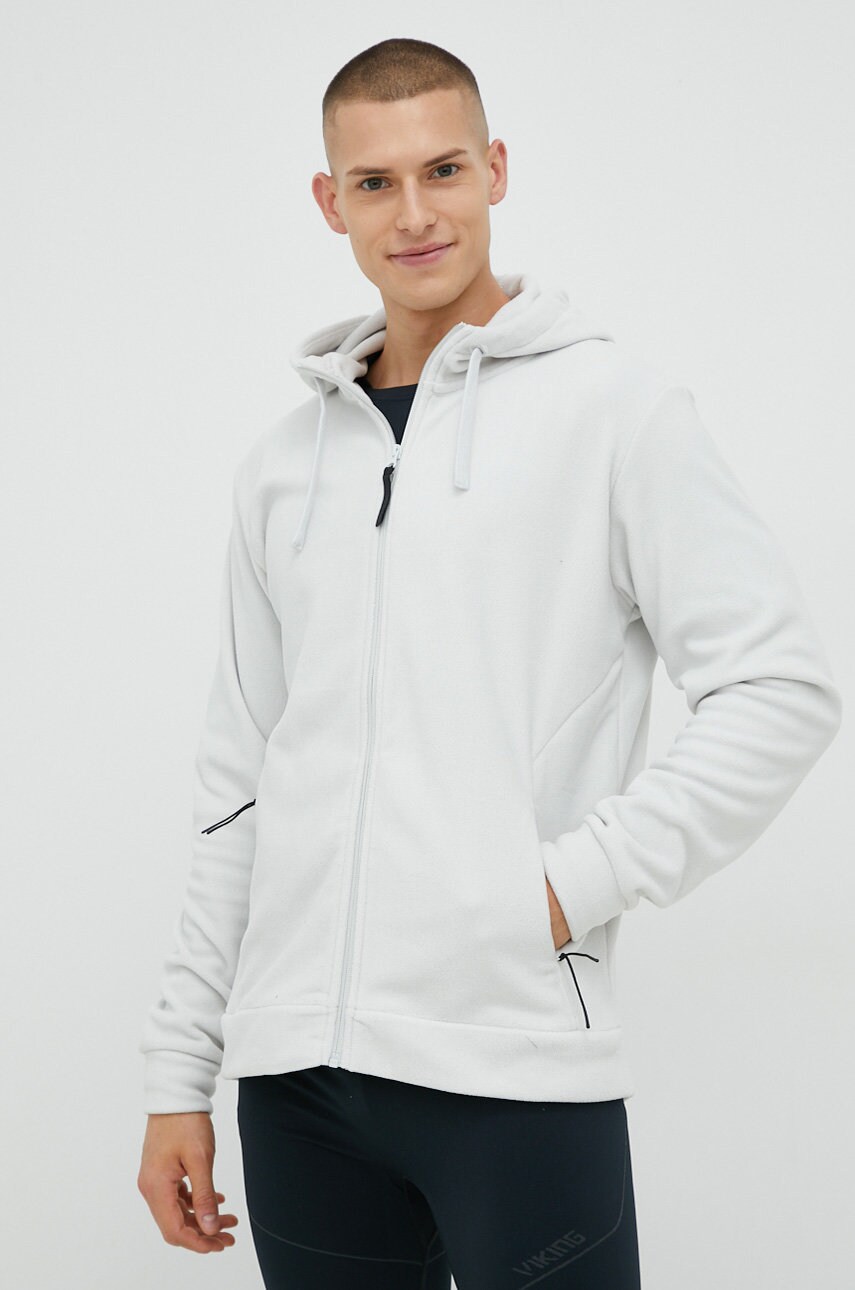 Outhorn bluza barbati, culoarea gri, cu glugă, neted