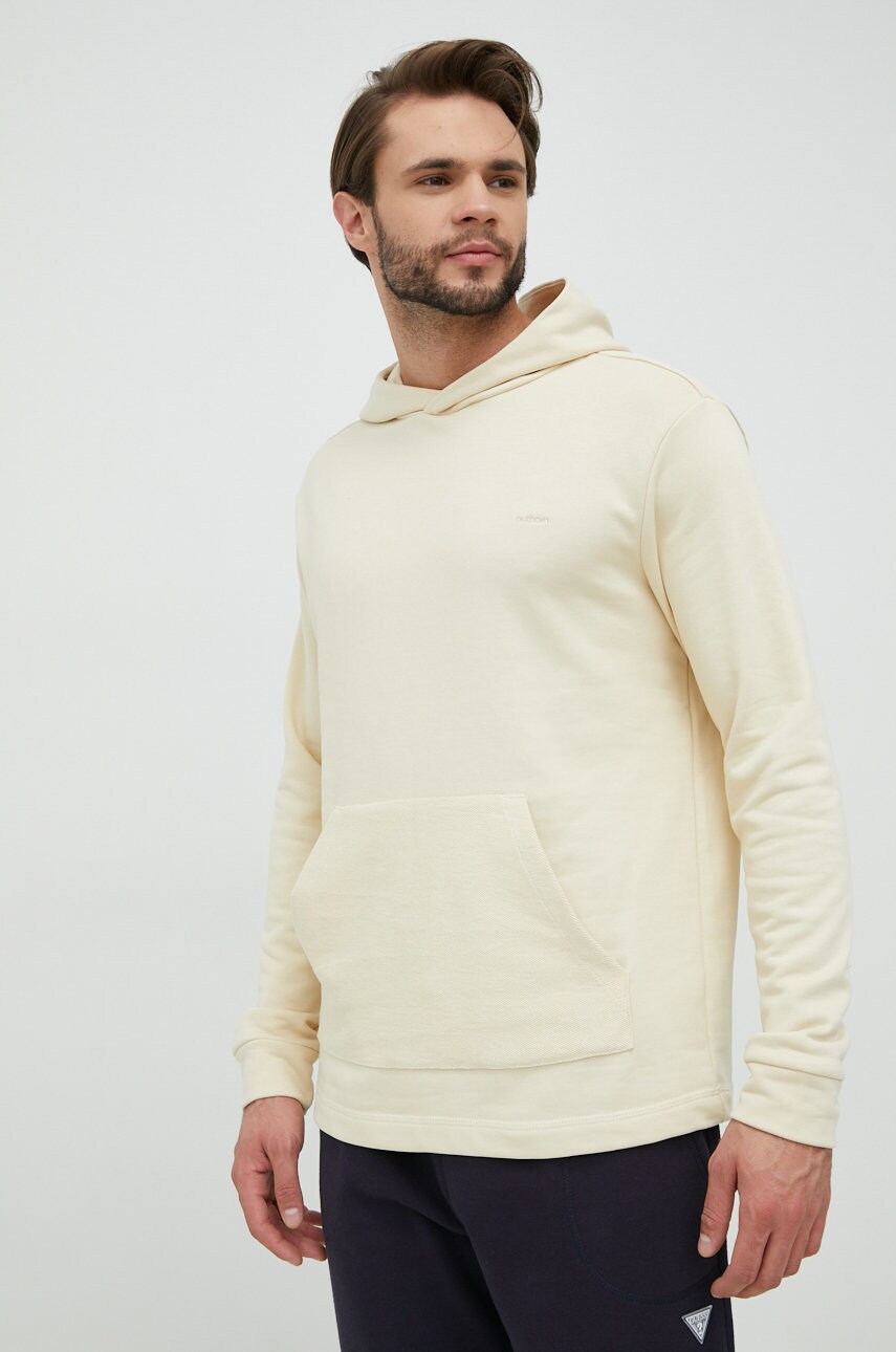 Outhorn bluza barbati, culoarea bej, cu glugă, neted