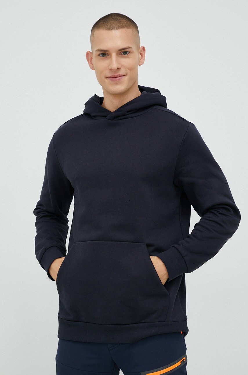 Outhorn bluza barbati, culoarea albastru marin, cu glugă, neted