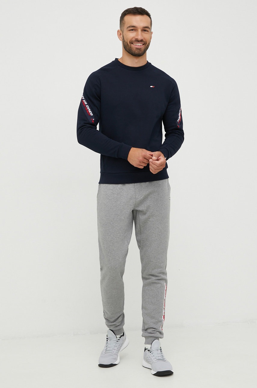 

Хлопковая кофта Tommy Hilfiger мужская цвет синий с принтом