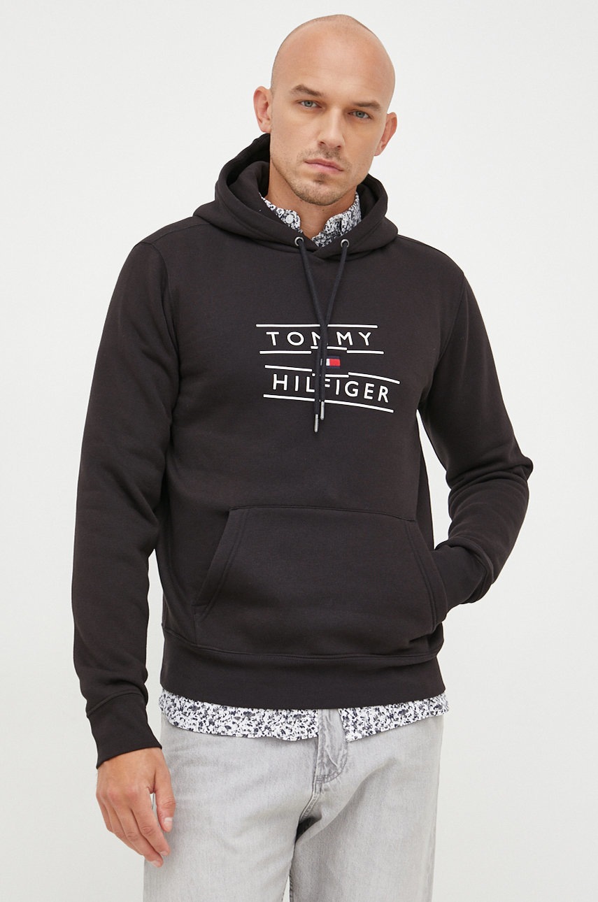 

Кофта Tommy Hilfiger мужская цвет чёрный с принтом