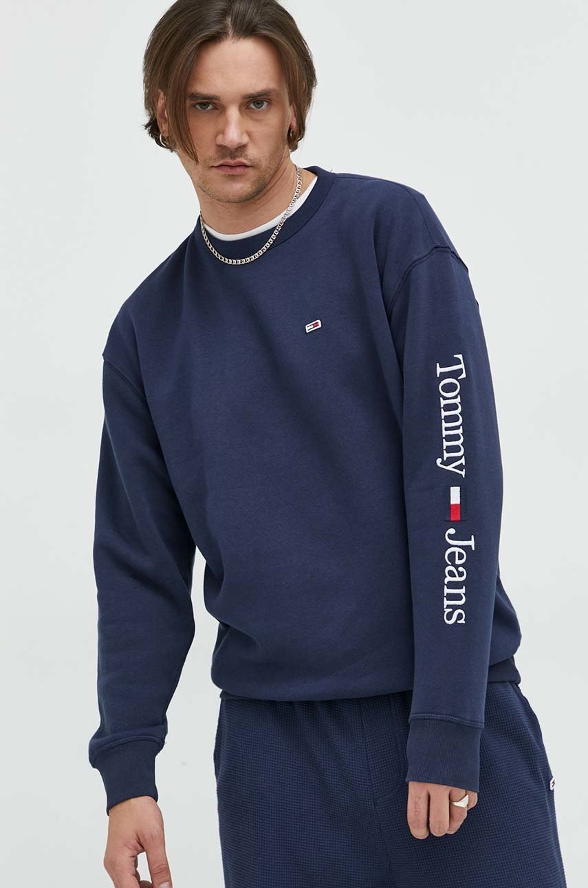 

Суичър Tommy Jeans в тъмносиньо с апликация, Тъмносин