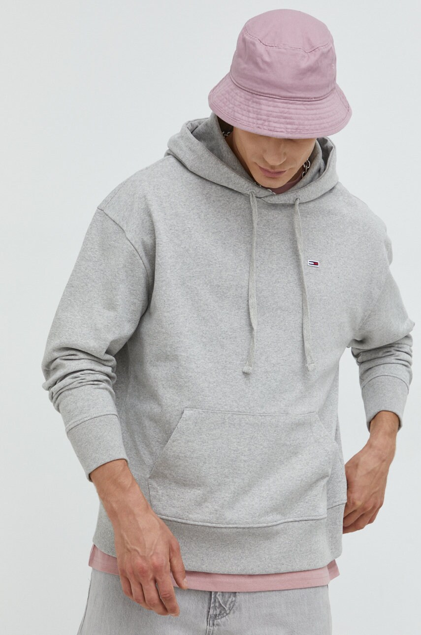 

Бавовняна кофта Tommy Jeans чоловіча колір сірий з принтом