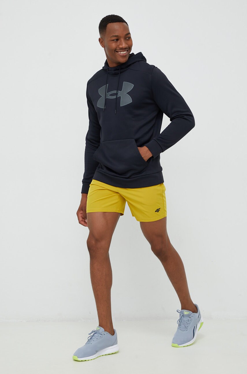 

Кофта Under Armour Big Logo чоловіча колір чорний з принтом