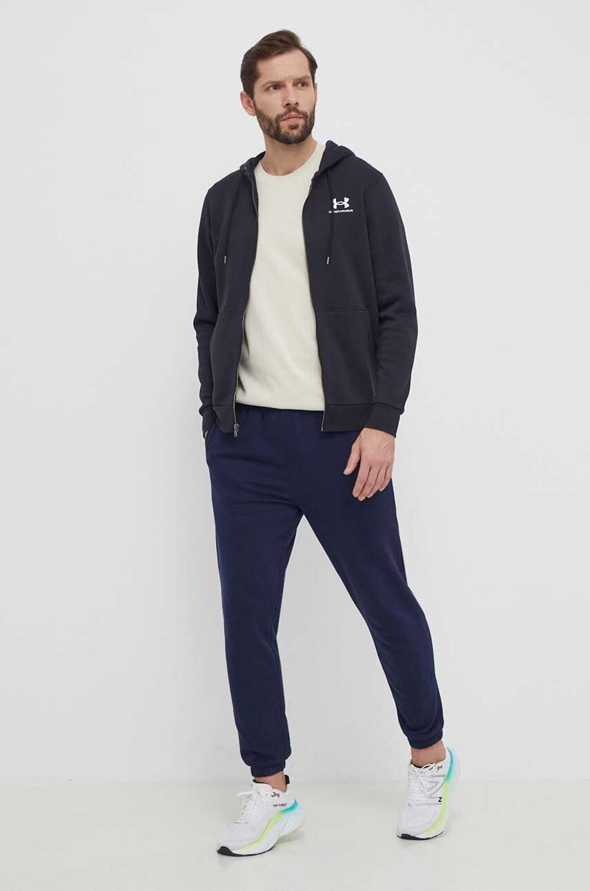 Μπλούζα Under Armour χρώμα: μαύρο, με κουκούλα φωτογραφία
