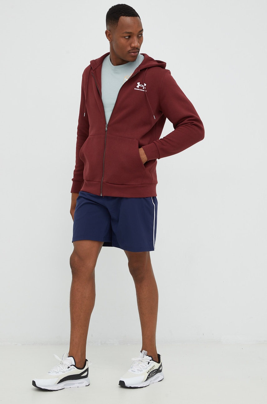 

Кофта Under Armour чоловіча колір бордовий однотонна